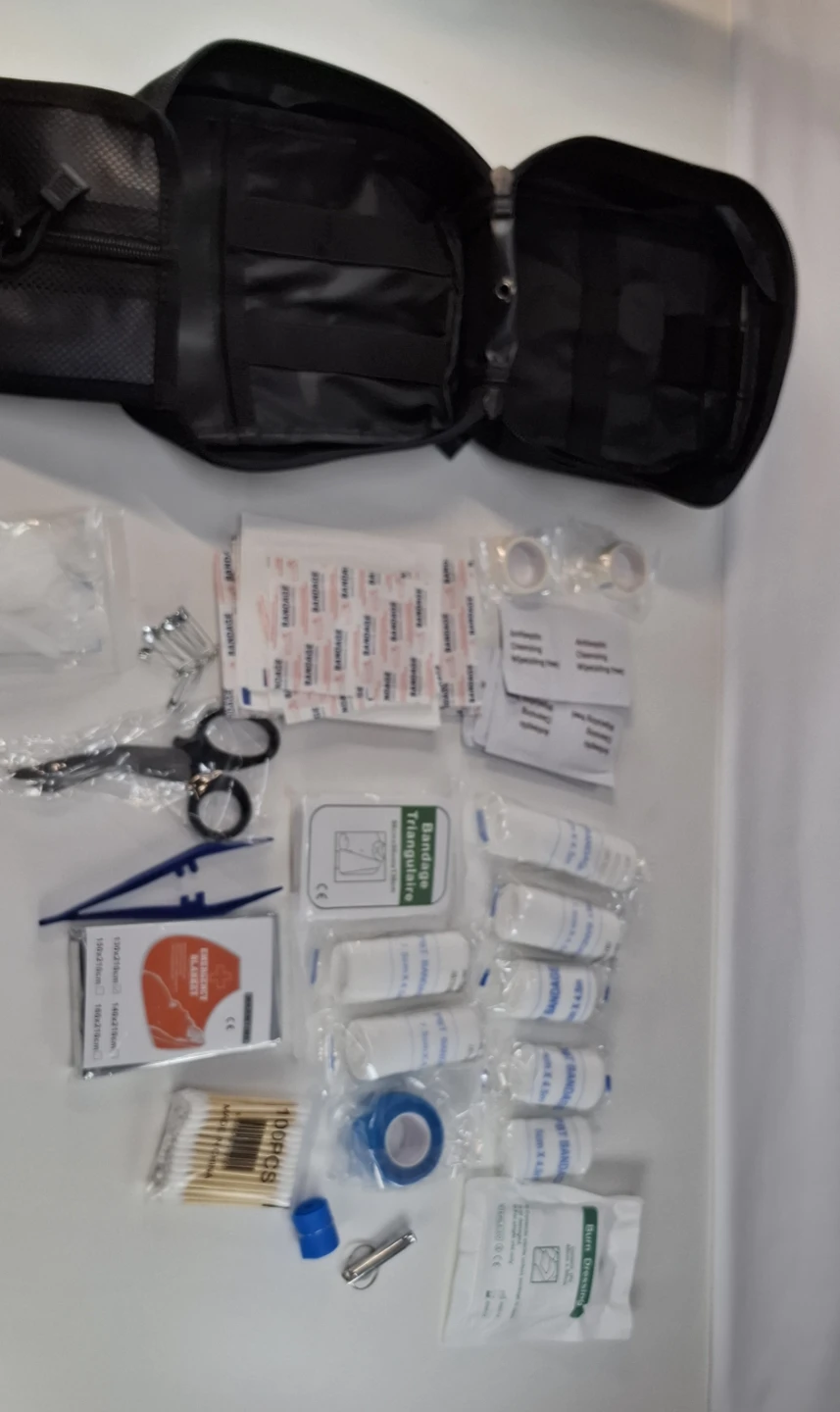 Black First Aid Kit Bag with Assorted Supplies - photo 3
