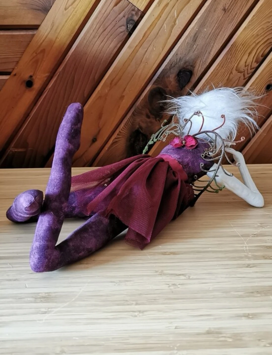Vintage Handmade Woodland Fairy Decorative Figure - photo 4