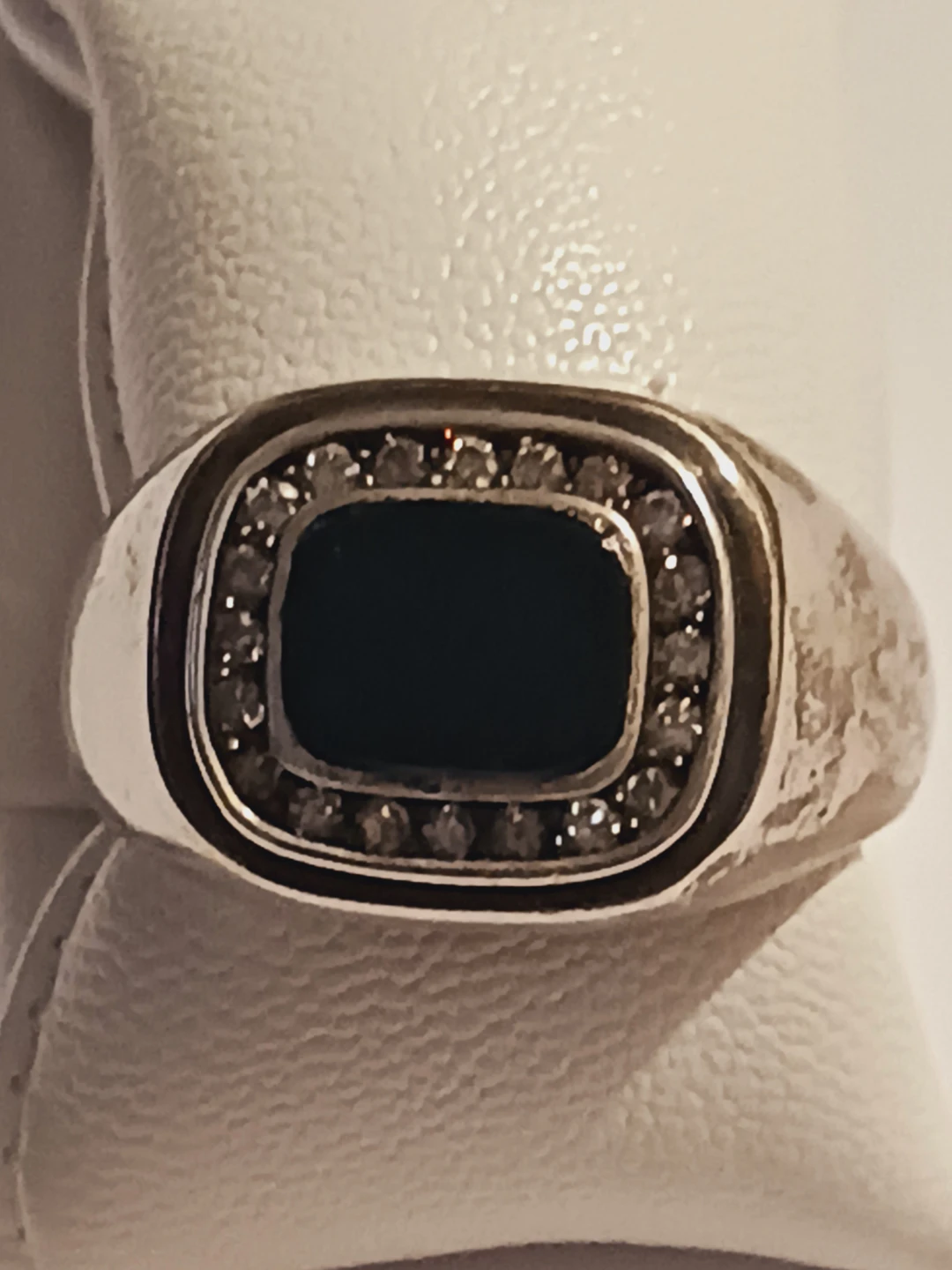 Men's Sterling silver 925 Ring with Onyx and Diamonds - photo 2