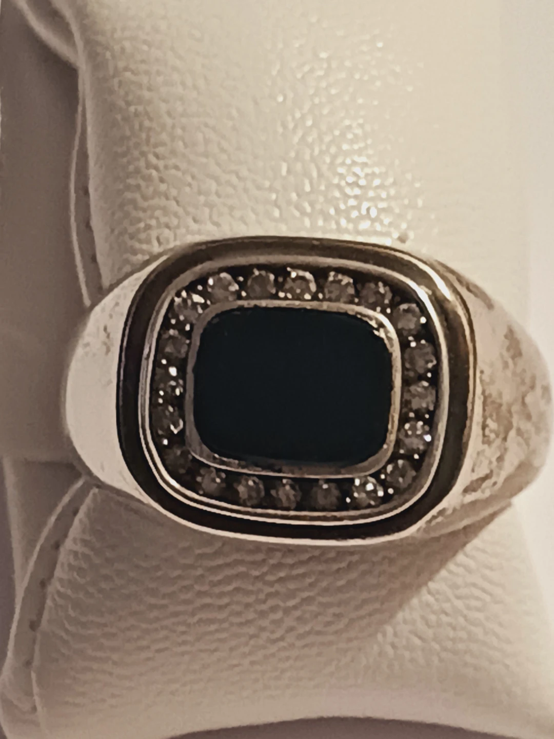 Men's Sterling silver 925 Ring with Onyx and Diamonds - photo 4