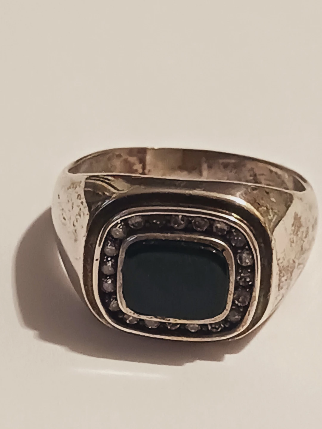 Men's Sterling silver 925 Ring with Onyx and Diamonds - photo 5