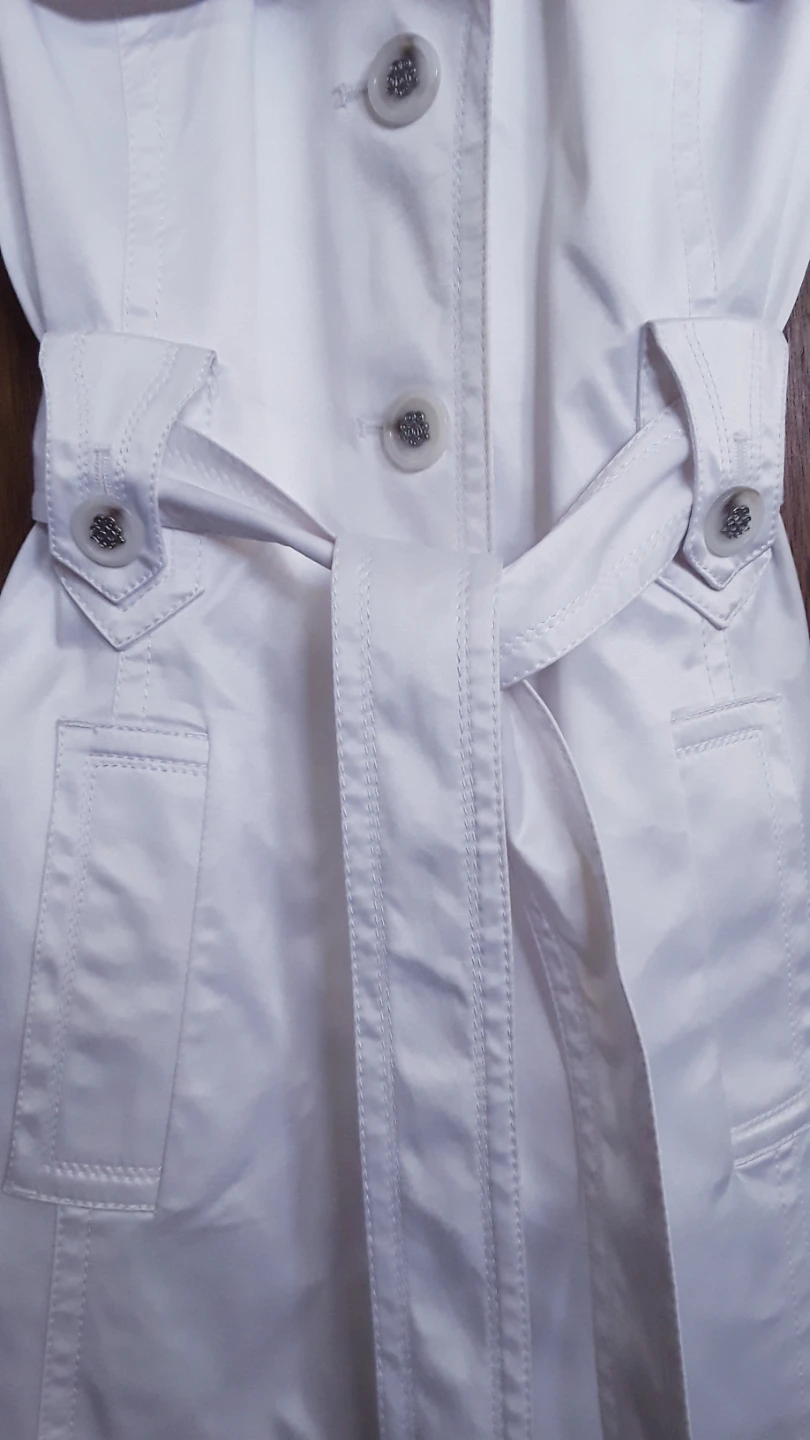 Jessica Simpson White Trench Coat XS - photo 3