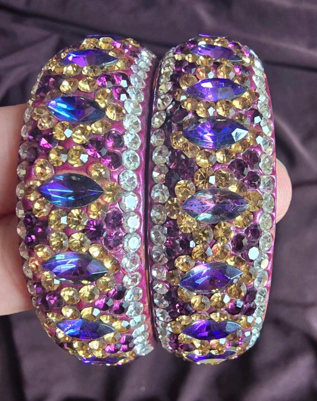 Pair of Rhinestone Bangles - photo 3