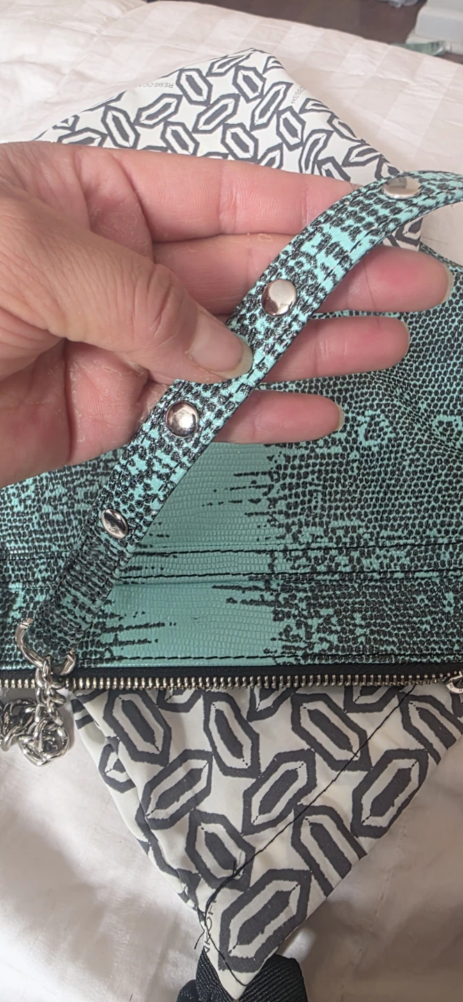 Rebecca Minkoff Turquoise Snake Print Crossbody Bag - photo 4