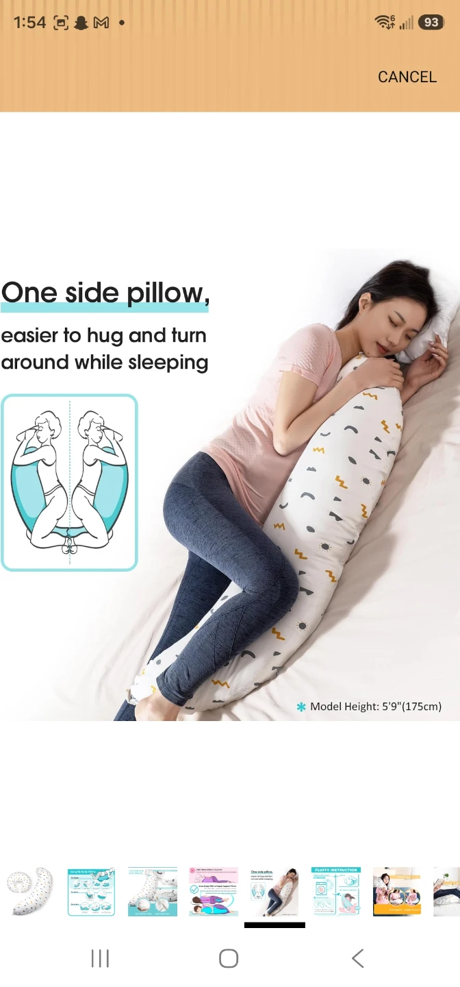 BYRIVER Firm C Shaped Pregnancy Pillow for Sleeping, ... - photo 2