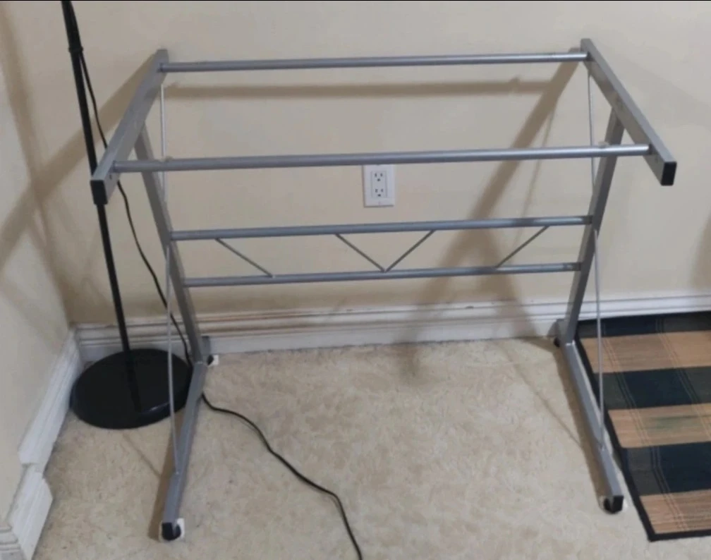 Glass Desk Top with Metal Frame