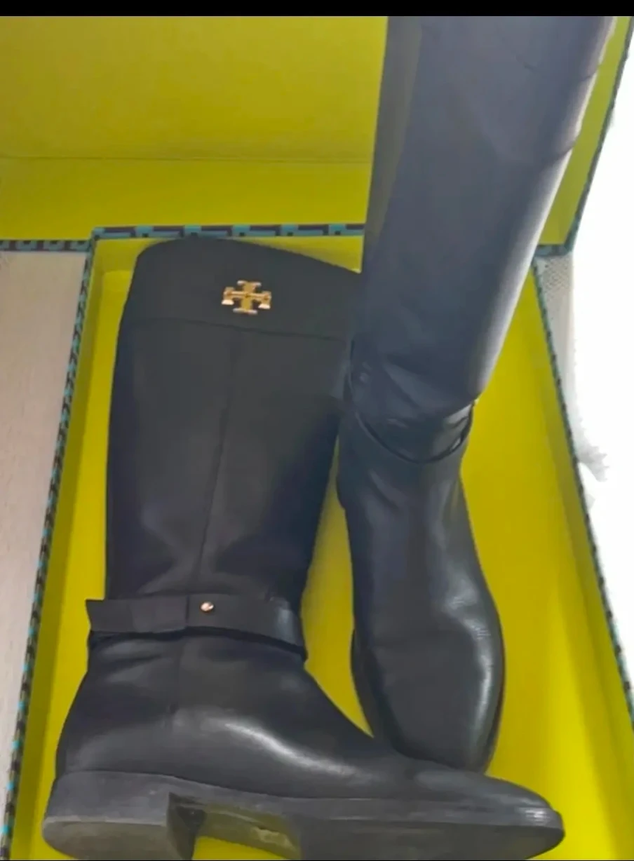 Tory Burch Black Leather Riding Boots - photo 2