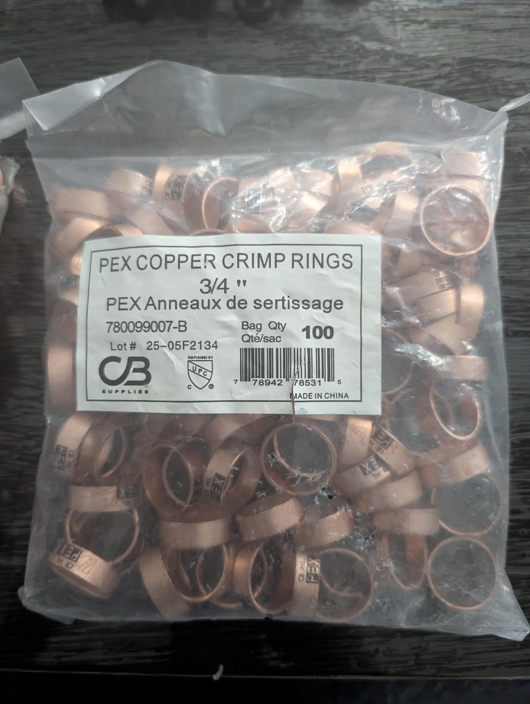 Multiple sized Copper Crimp Rings - photo 2
