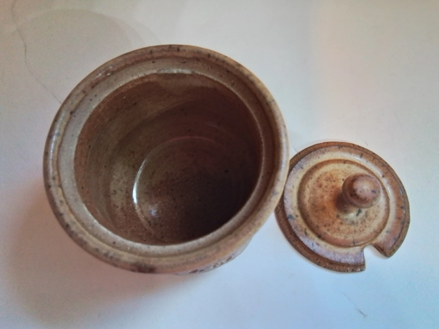 Trefor Owen Welsh Studio Art Pottery Lidded Condiment Jar - photo 2
