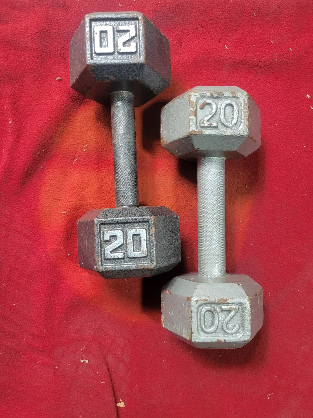 SET OF  20Lb. HEXHEAD DUMBBELLS  TOTAL 40LBs