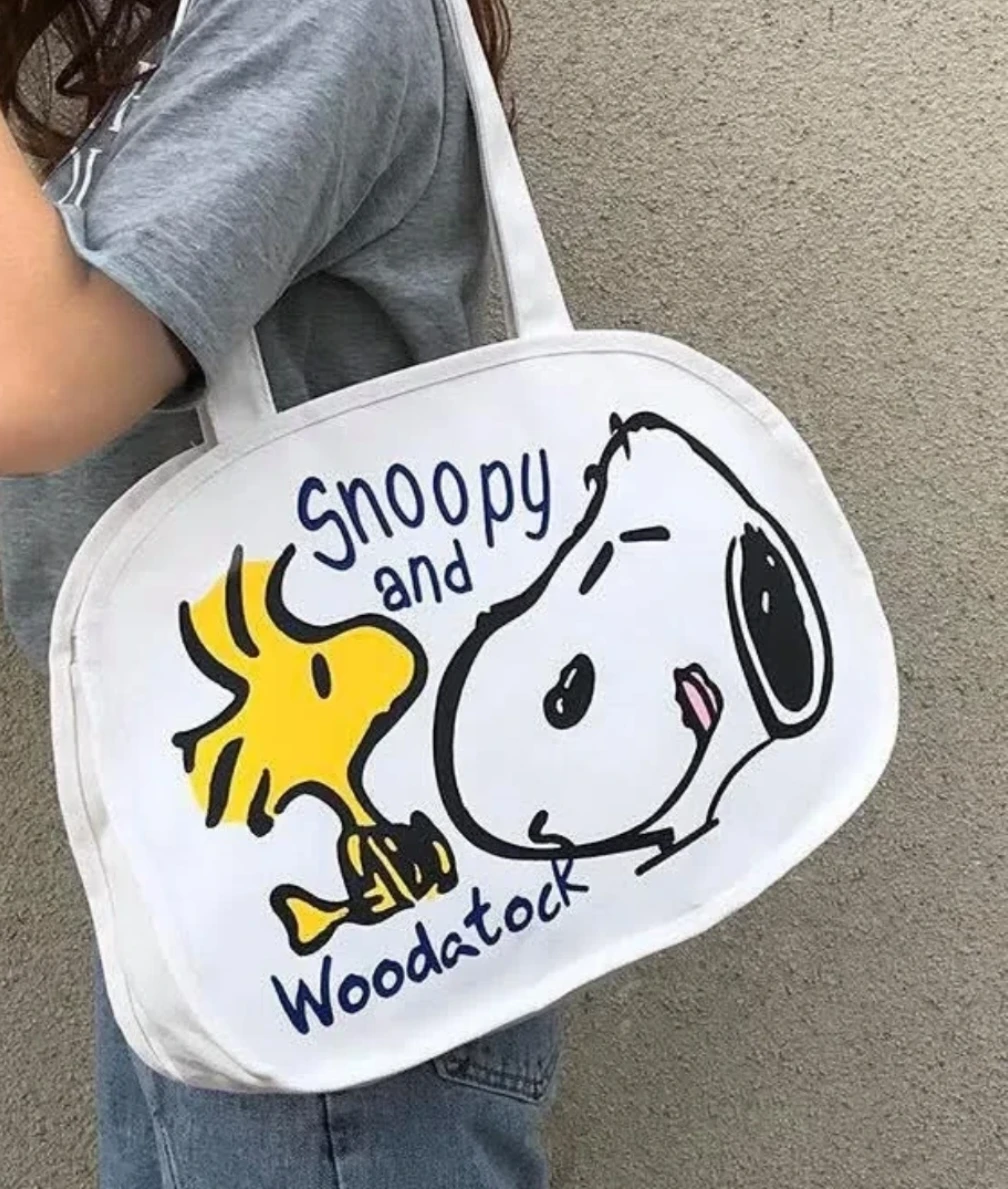 Snoopy and Woodstock Tote Bag canvas tote - photo 3