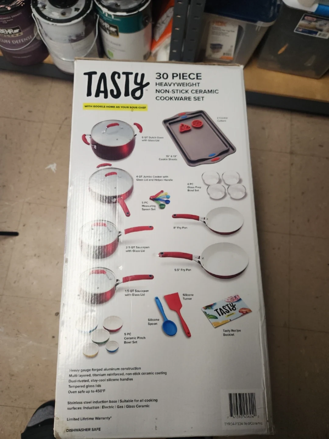 Tasty 30pc Ceramic Cookware Set with Google Home Mini - photo 4