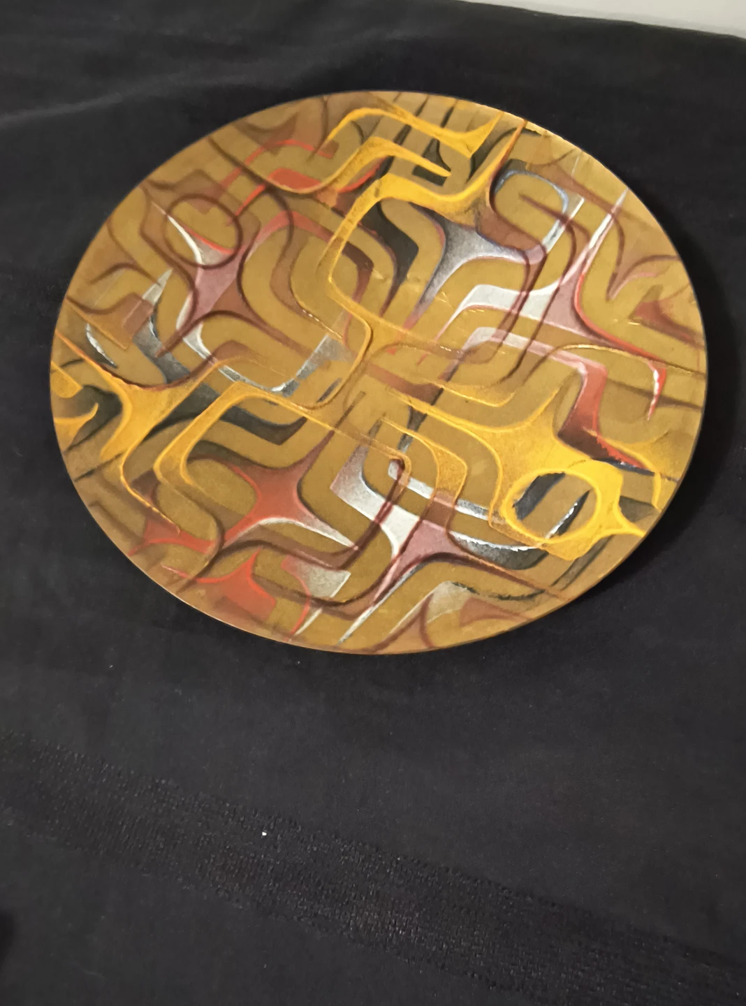 Jules Perrier Québec Mid-Century Modern Enamel on Copper Plate - photo 2