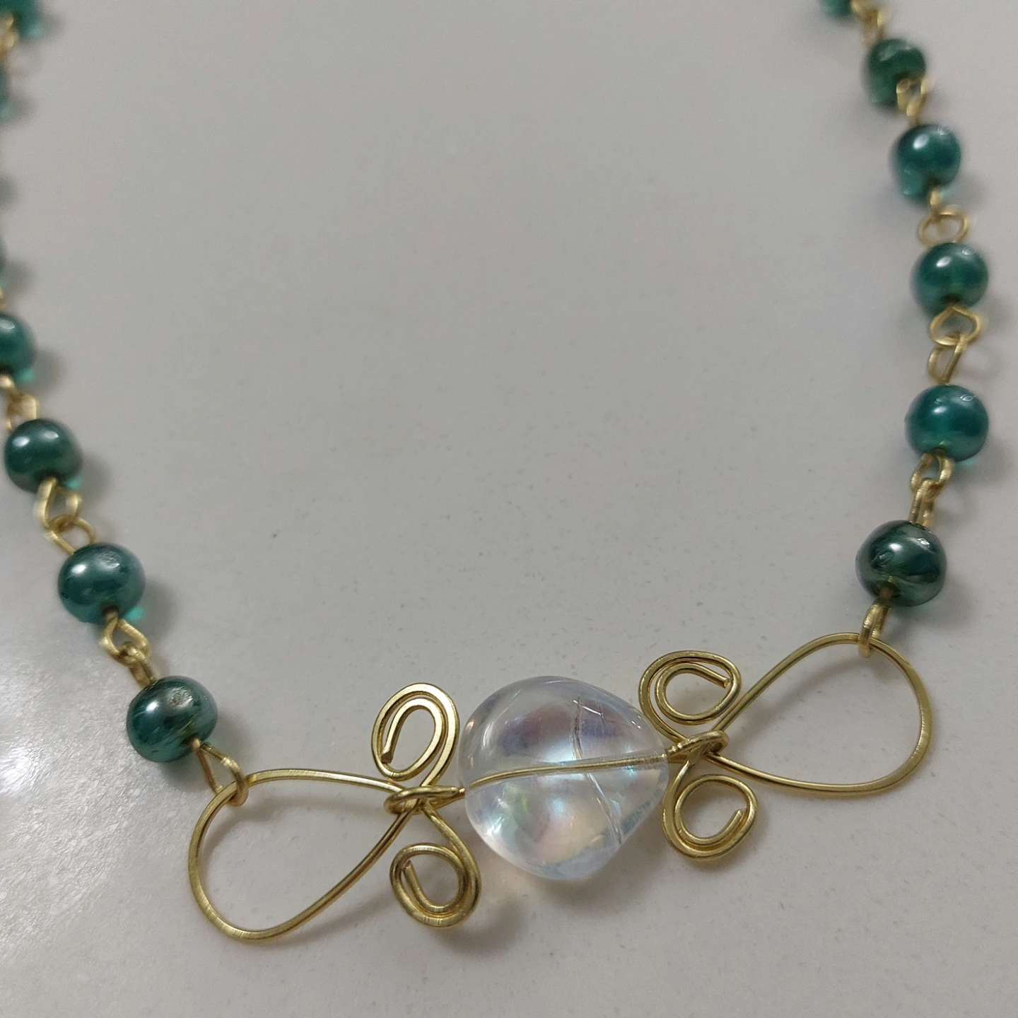 Handmade Whimsical Beaded Necklace - photo 4