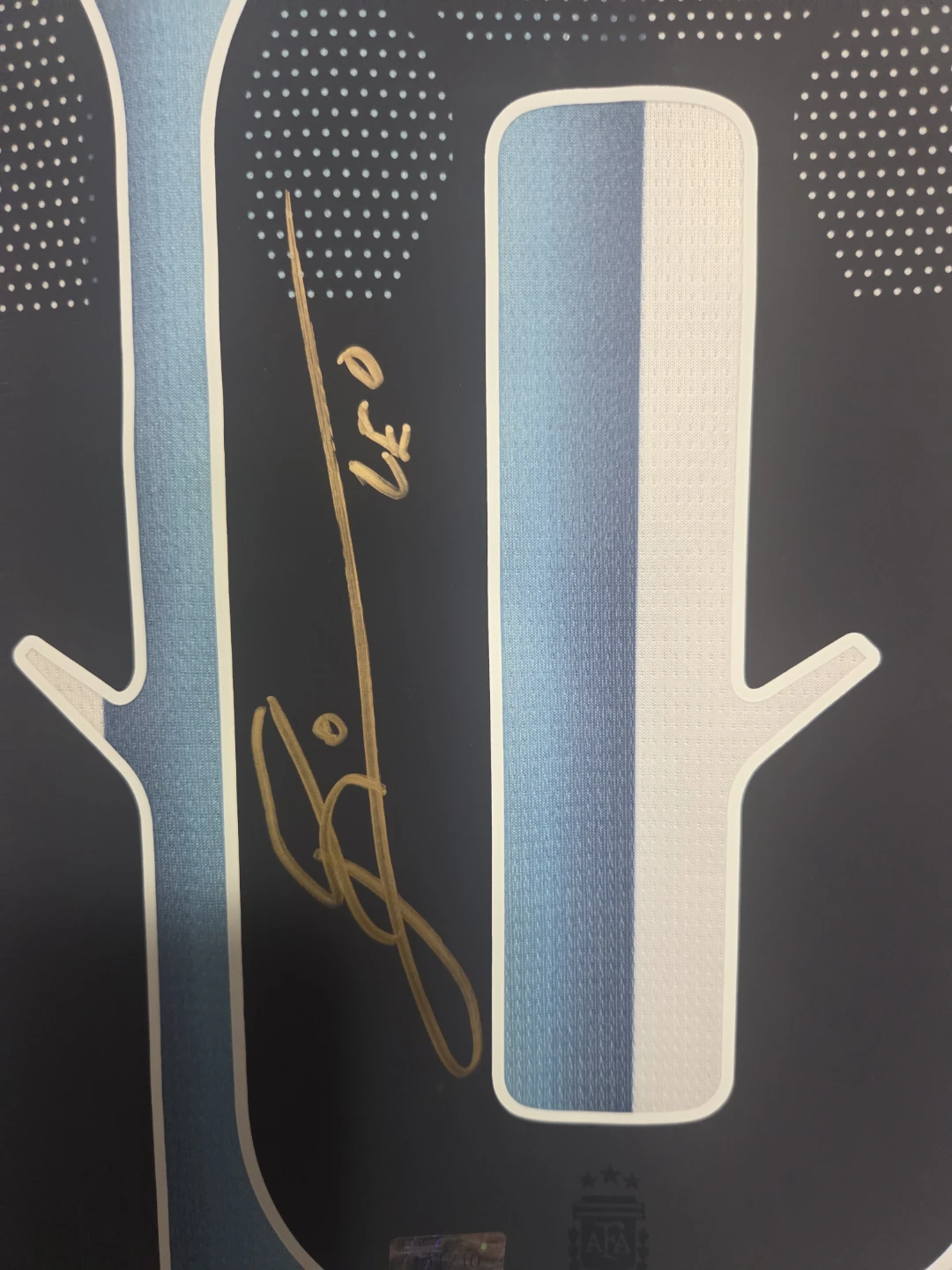Lionel Messi autographed team Argentina world cup jersey. - photo 3