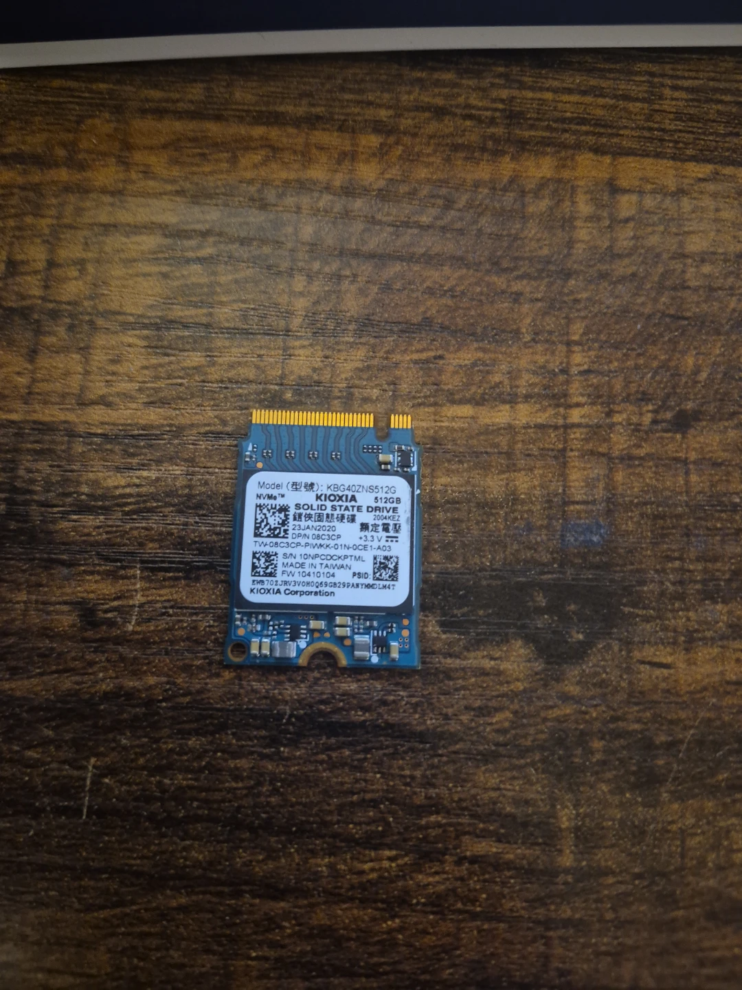 Kioxia 512GB NVMe M.2 2230 SSD – $50