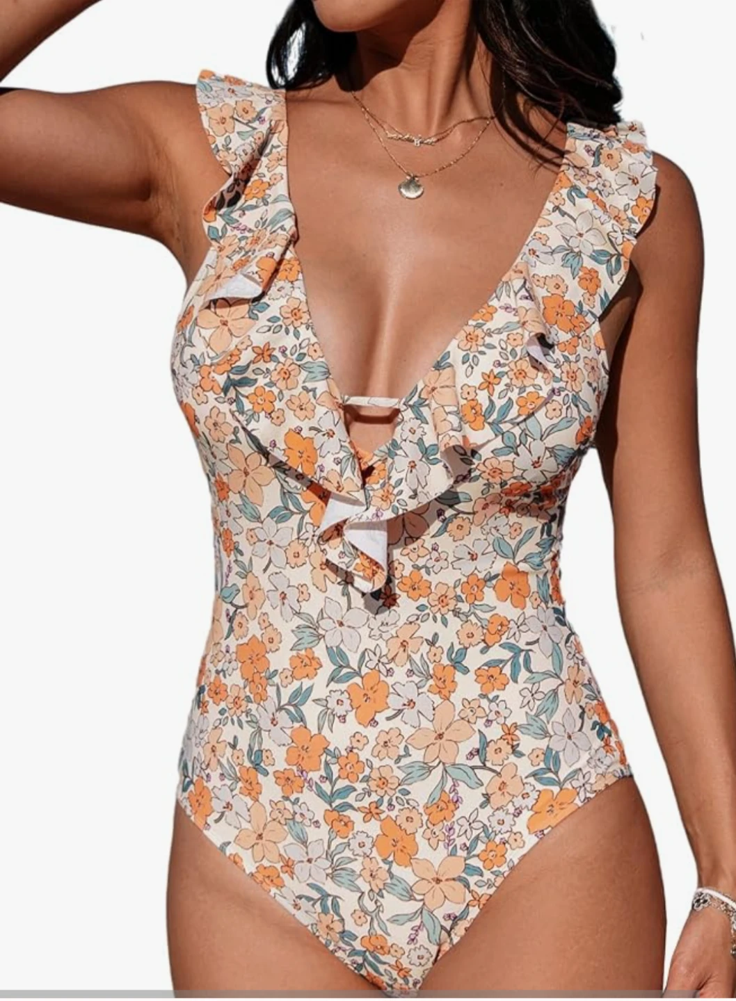 Women's Floral Print Ruched Dress - photo 2