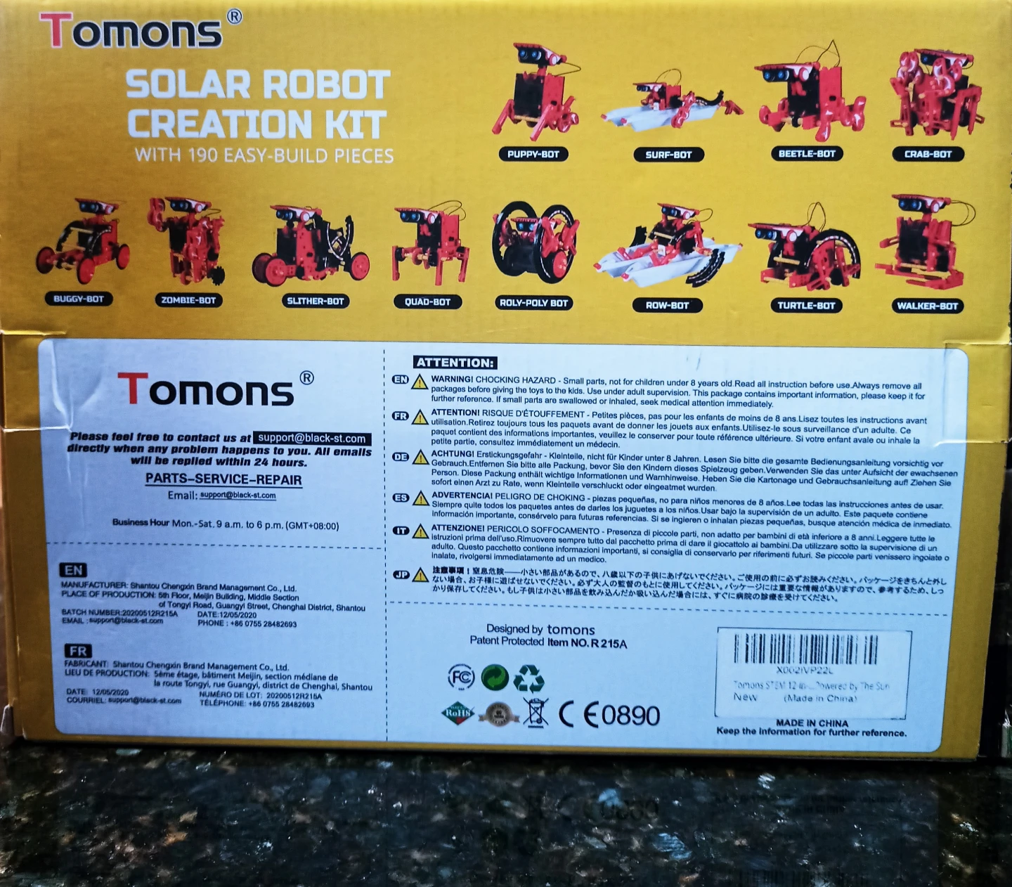 Tomons Solar Robot Creation Kit with 190 Easy-Build Pieces - photo 2