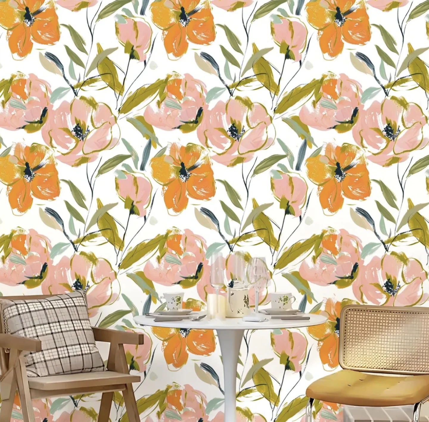 Floral Peel & Stick Self-Adhesive Wallpaper 17.5"×118" - photo 3