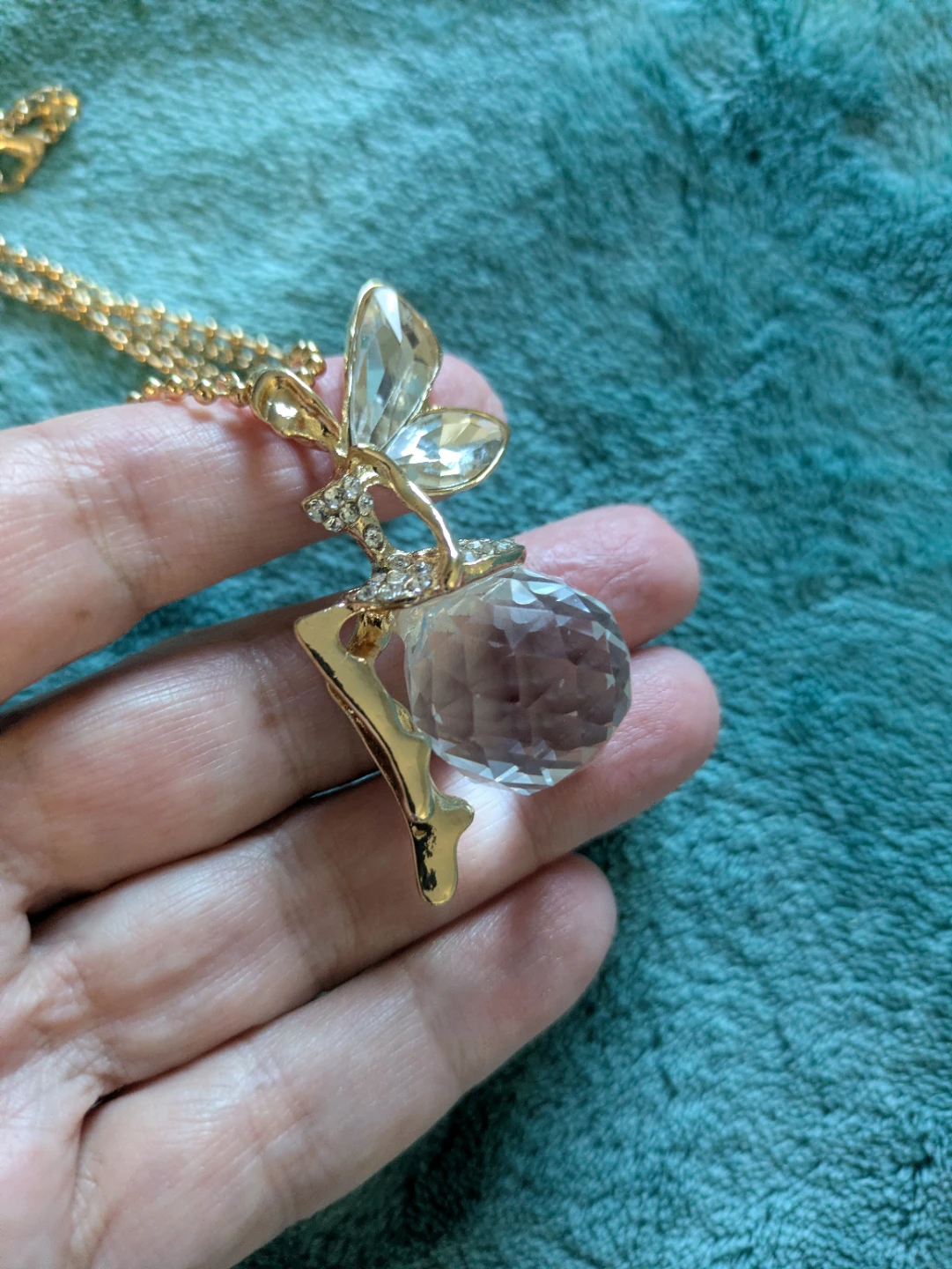 Fairy Pendant Necklace with Crystal Ball - photo 2