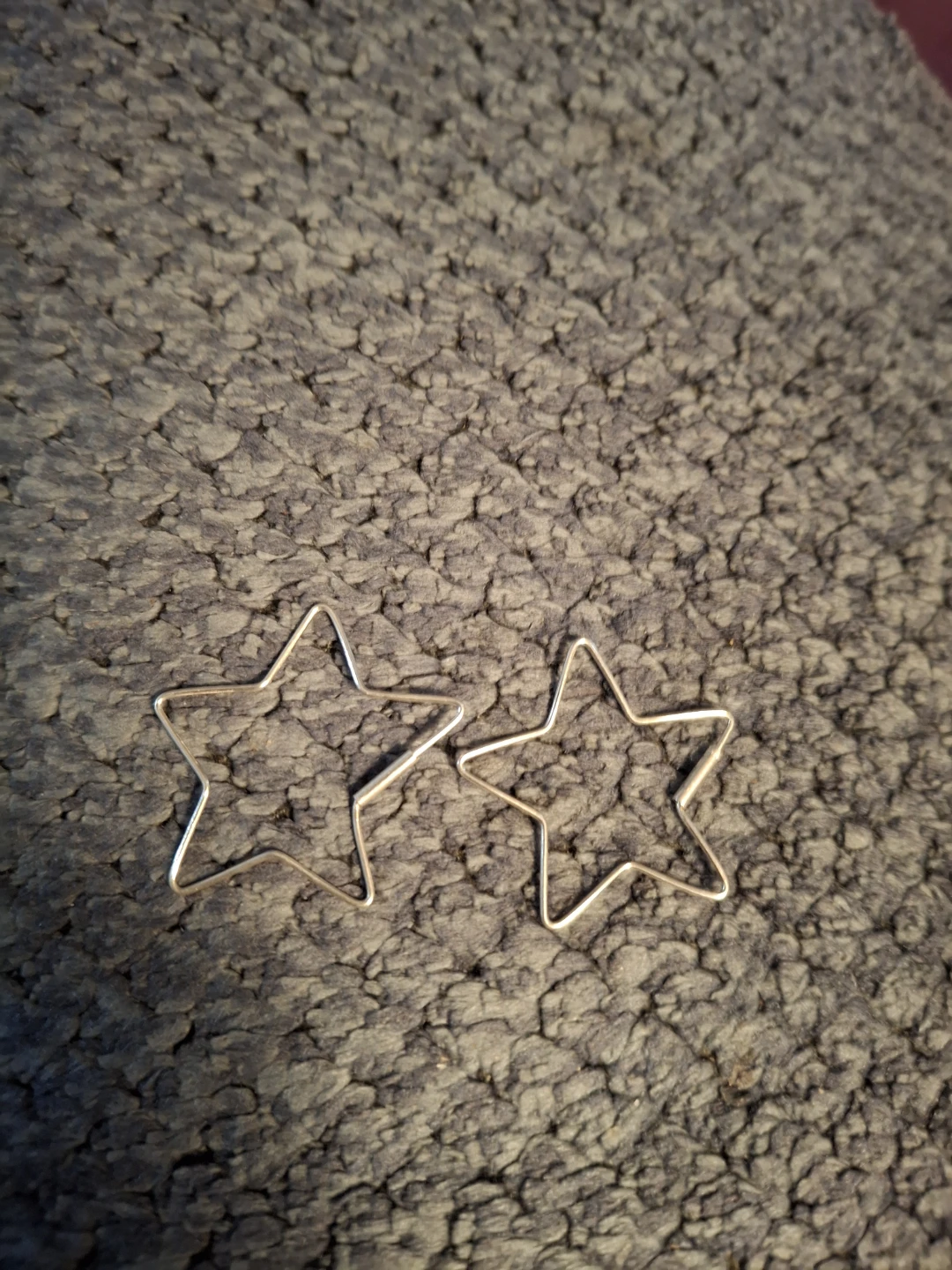 Star Shaped Sterling Silver Earrings - photo 2