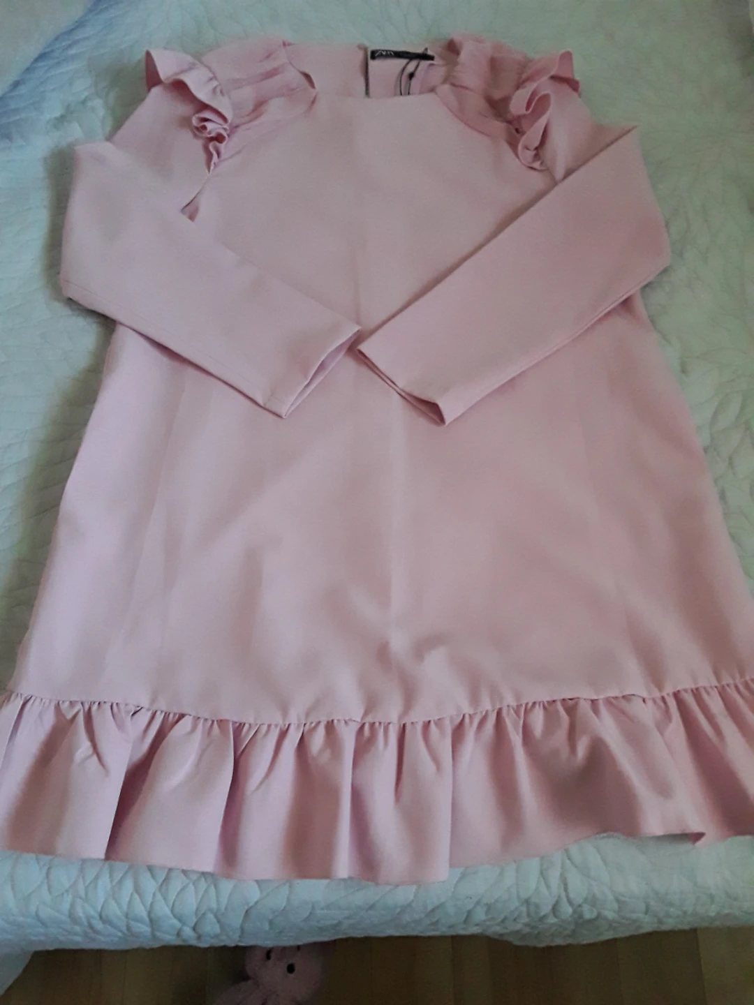 New Pink Zara Dress with Ruffles
