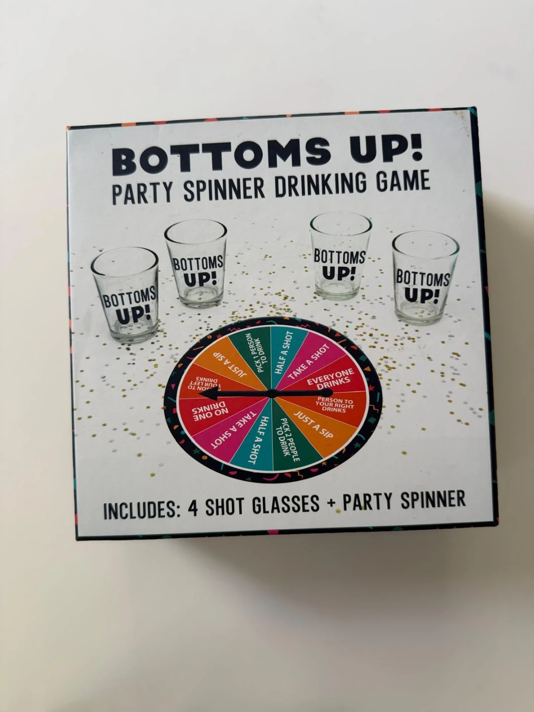 Bottoms Up Party Spinner Drinking Game