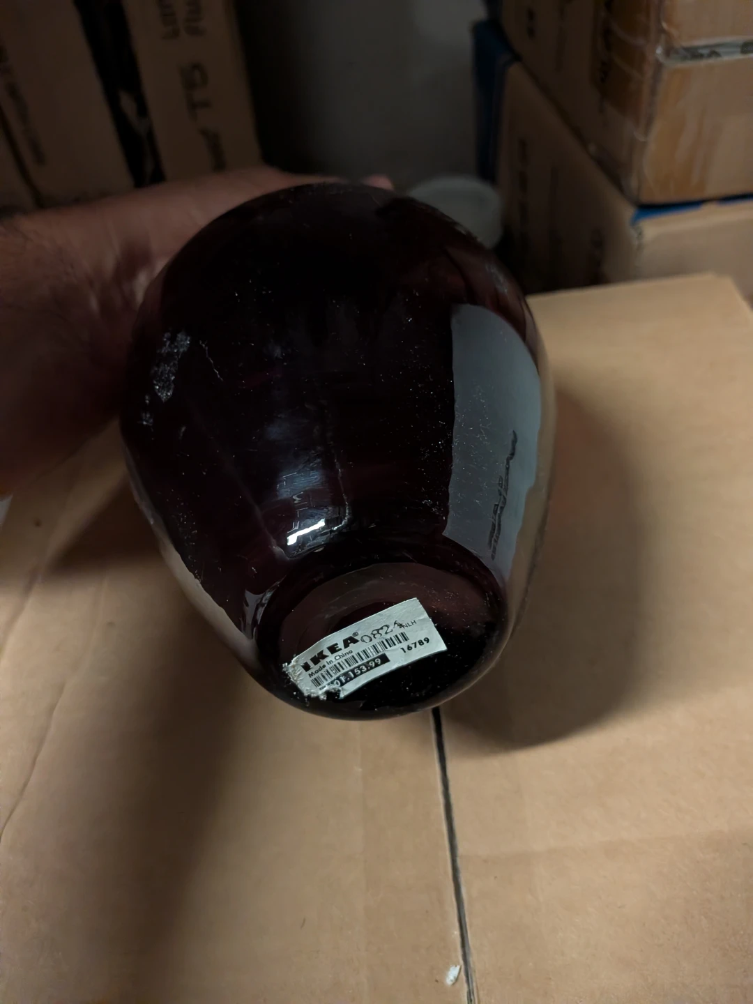 IKEA Red Glass Vase - photo 3