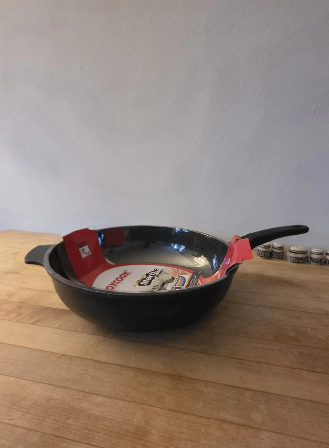 JoyCook 13 inch Cast Aluminum Wok Pan - photo 2