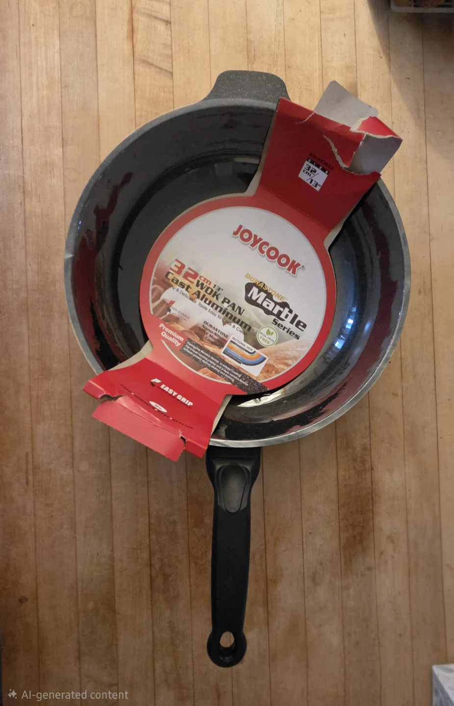 JoyCook 13 inch Cast Aluminum Wok Pan - photo 3