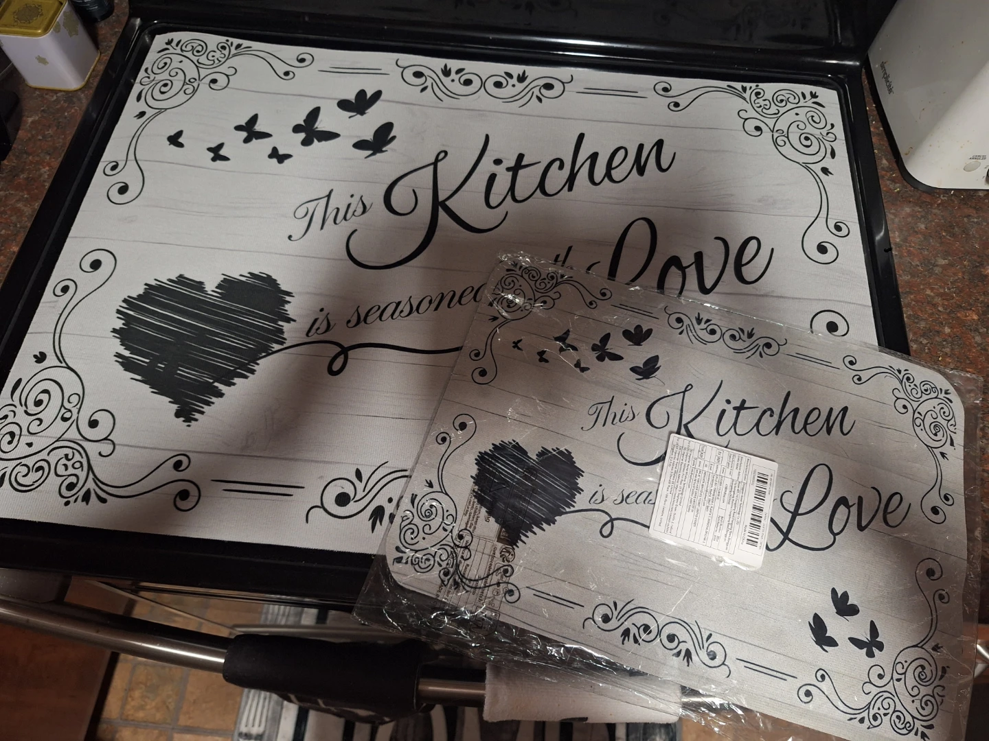 NEW Kitchen Mat "This Kitchen is Seasoned with Love"