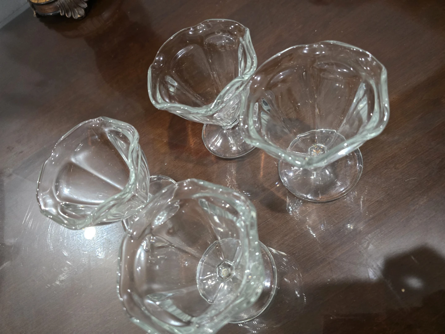 Set of 4 Glass Dessert Cups