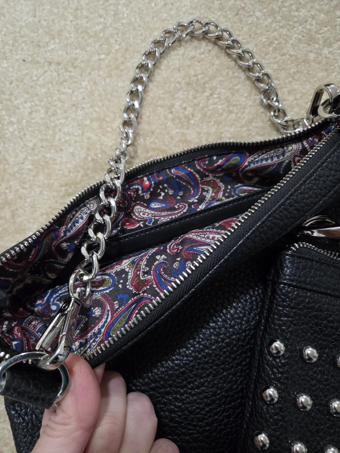 Black Nella Bella Vegan Leather Studded Purse - photo 2