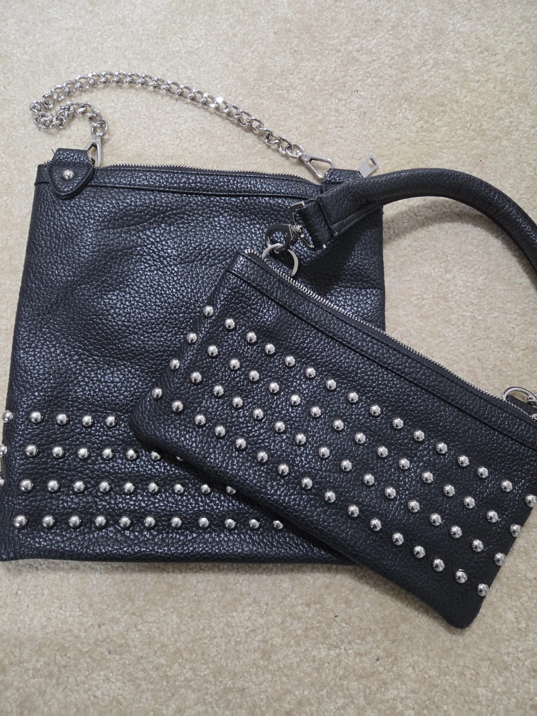 Black Nella Bella Vegan Leather Studded Purse - photo 3