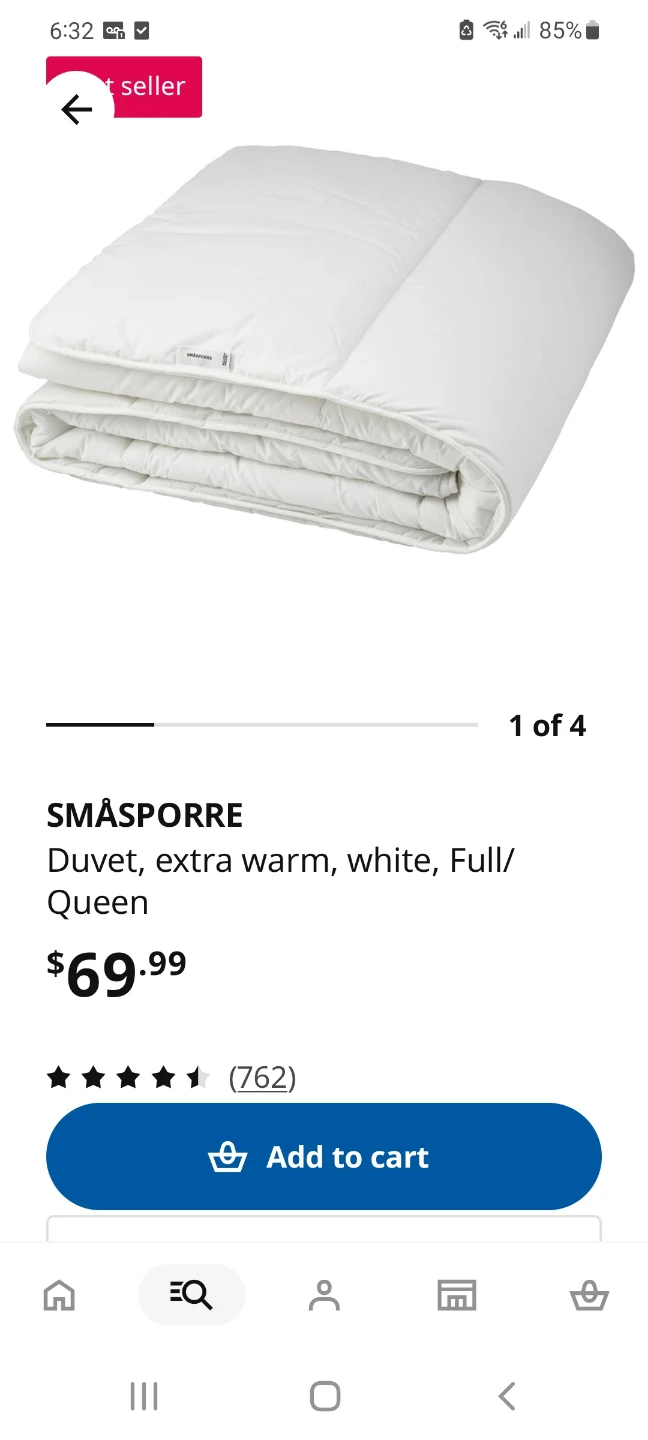 IKEA SMÅSPORRE Full/Queen Duvet