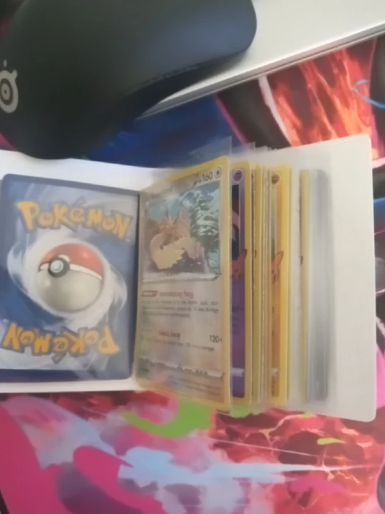 Pokemon Trading Card Binder with Assorted Cards