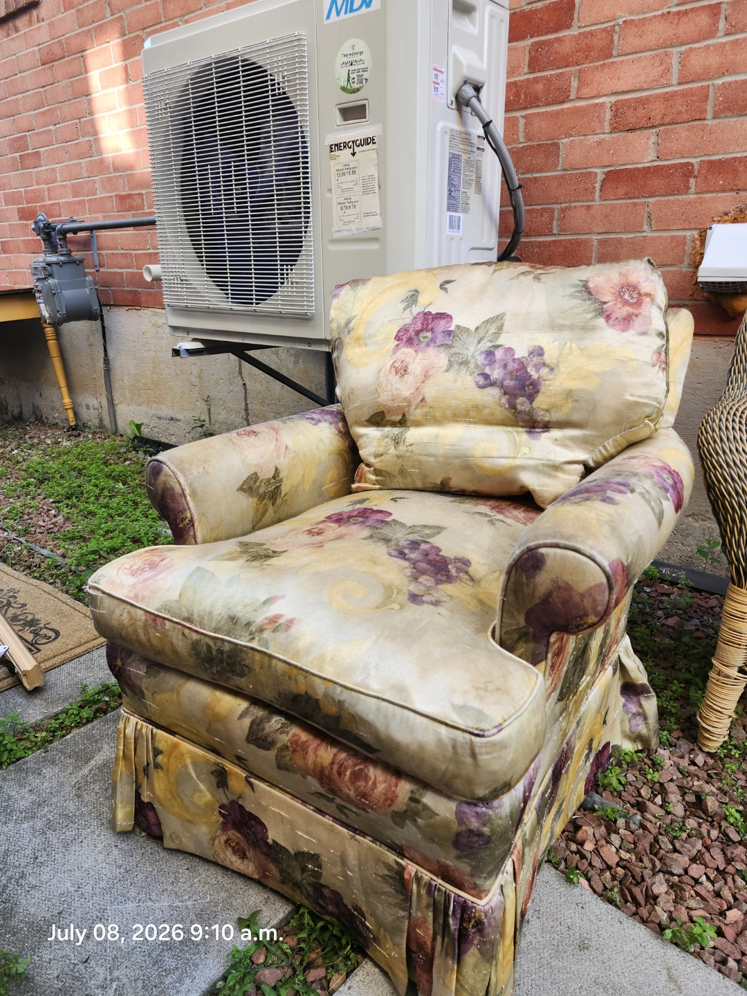 VINTAGE Accent Chair RAW SILK feather cushions