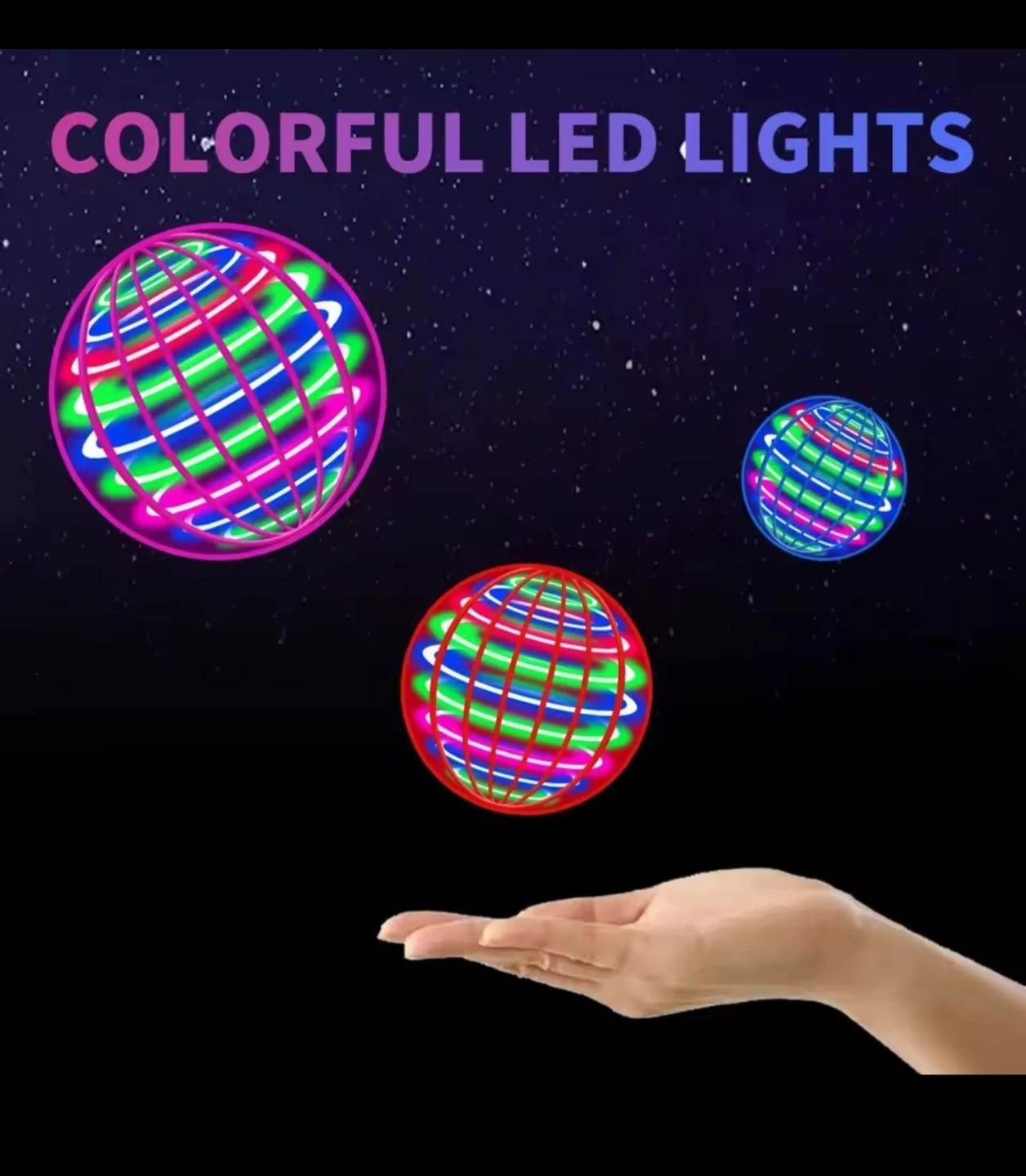 Colorful LED Flying Ball Toy
