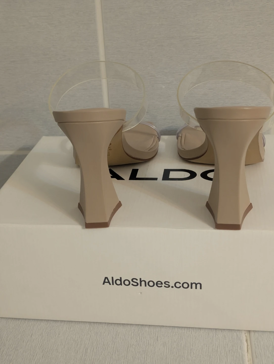 ALDO beige clear strap heels Size 8.5 - photo 4