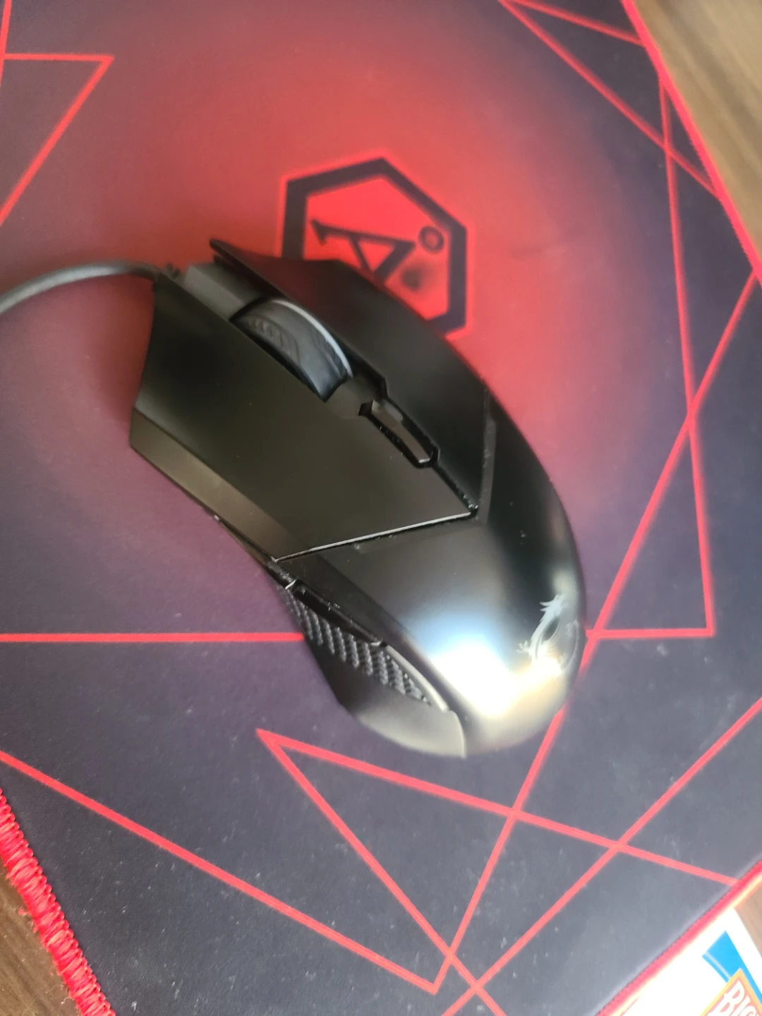 Black Gaming Mouse msi clutch gm08