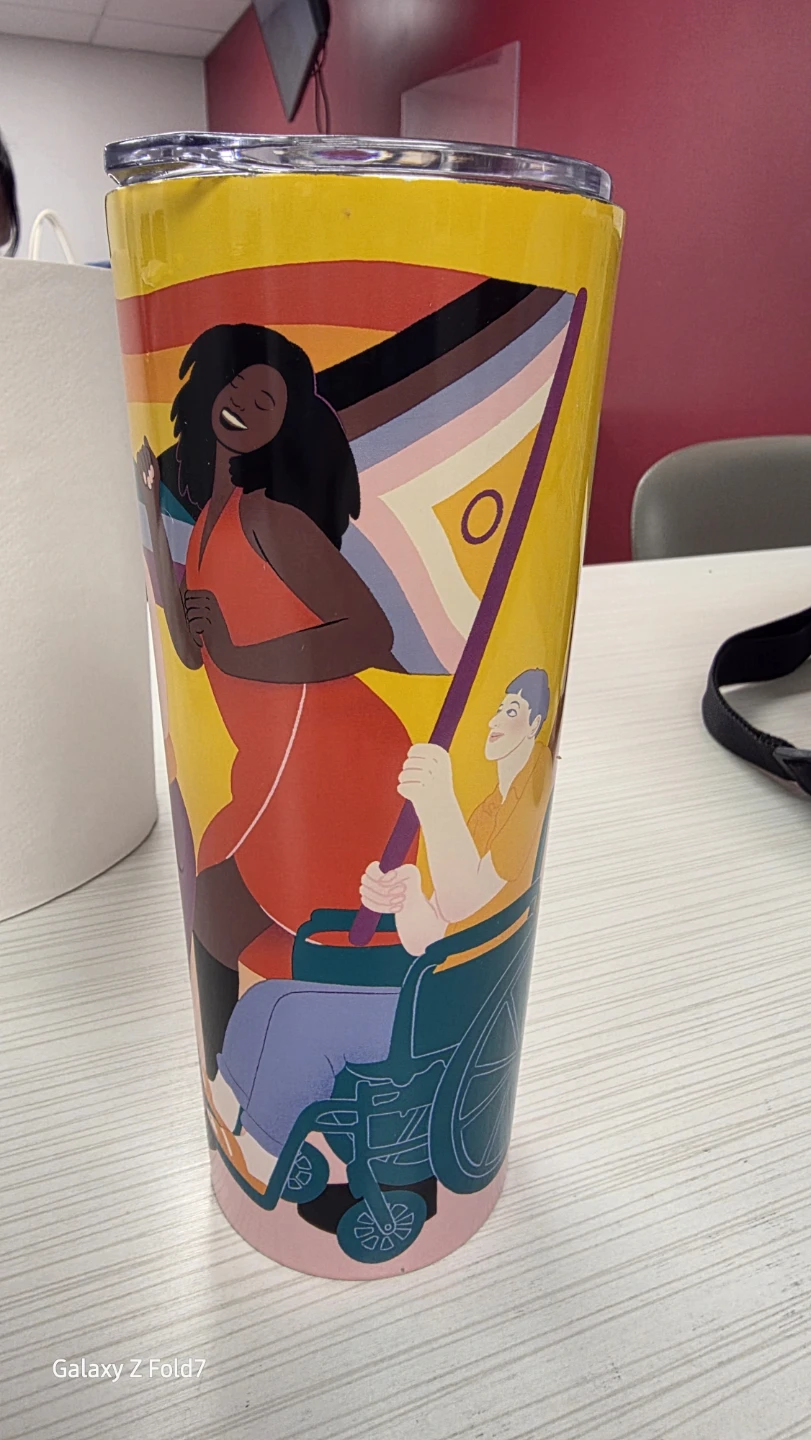 Art Tumbler with Pride Flag Design