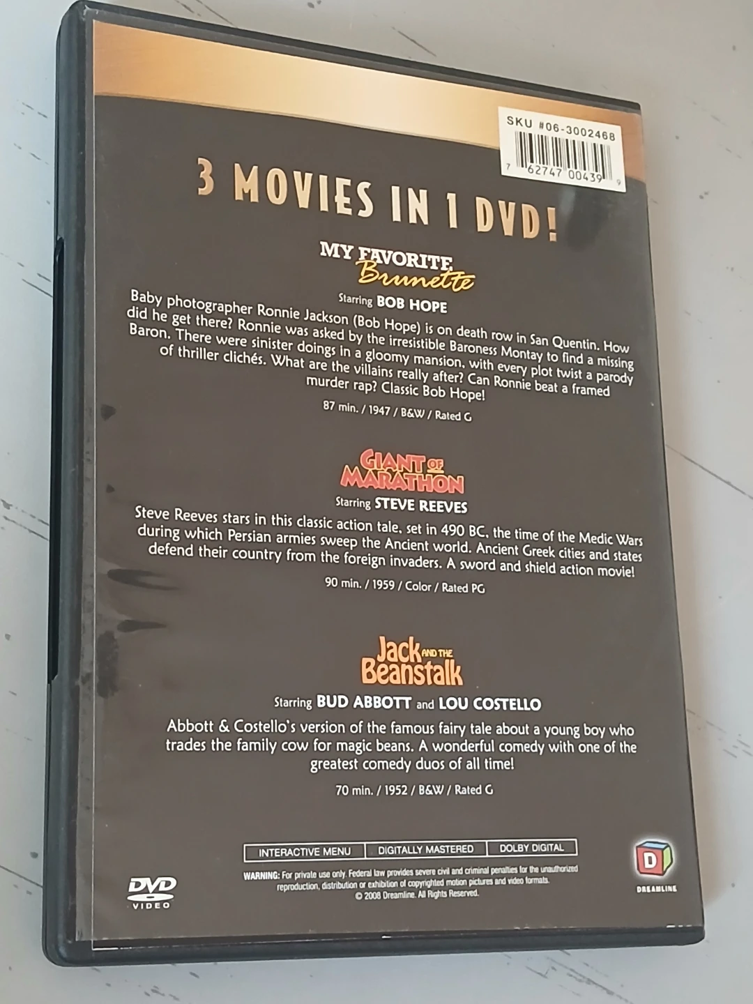 3 Classic Movies on DVD: My Favorite - photo 3