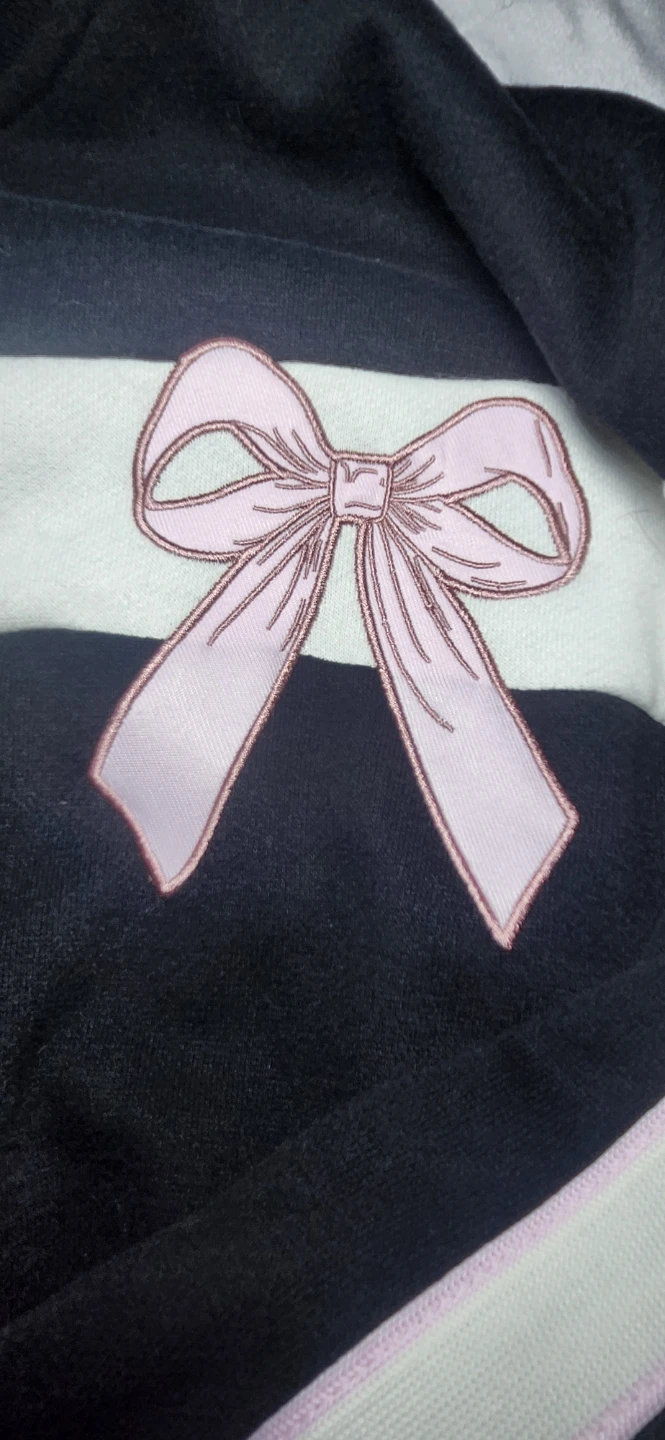 Black Track Jacket with Pink Bows - photo 2