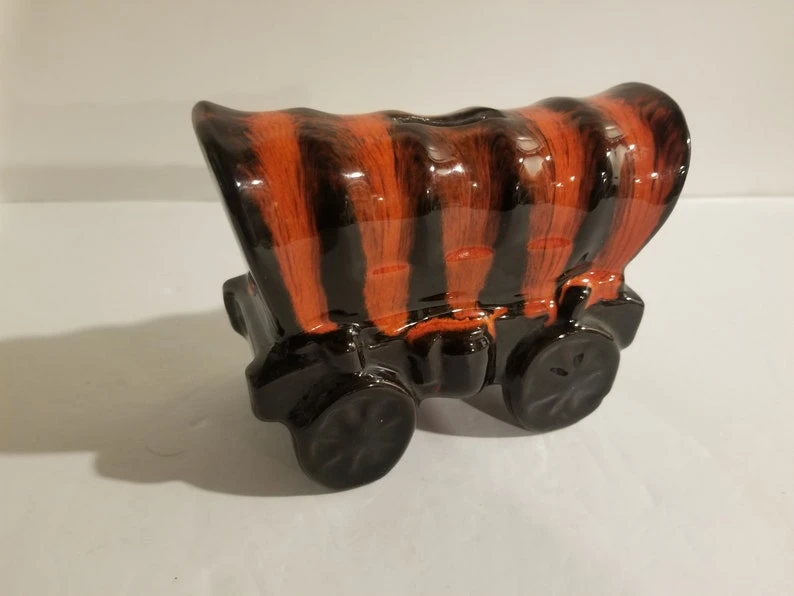 Vintage Covered Wagon Coin Bank