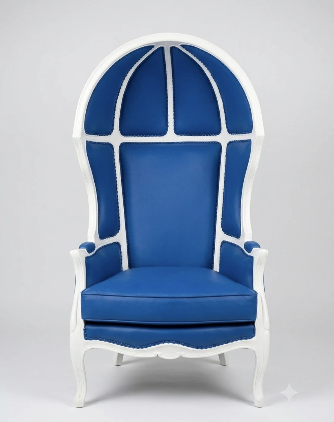 Blue and White Accent Chair