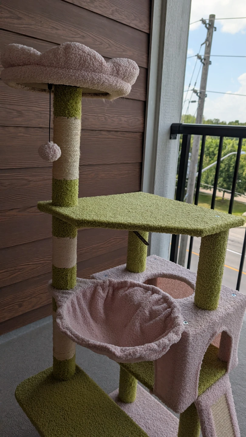 Modern Cat Tree with Condo, Hammock & Scratch Post - photo 2