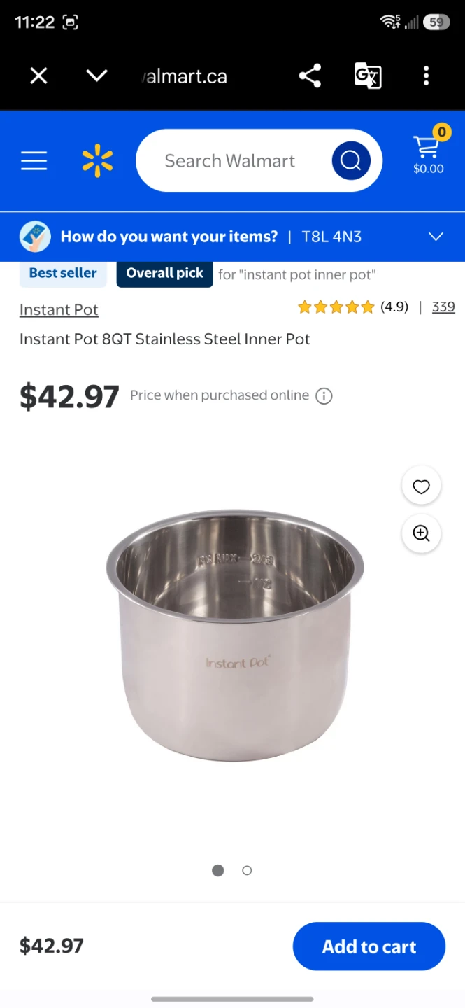 Instant Pot 8QT Stainless Steel Inner Pot - photo 2