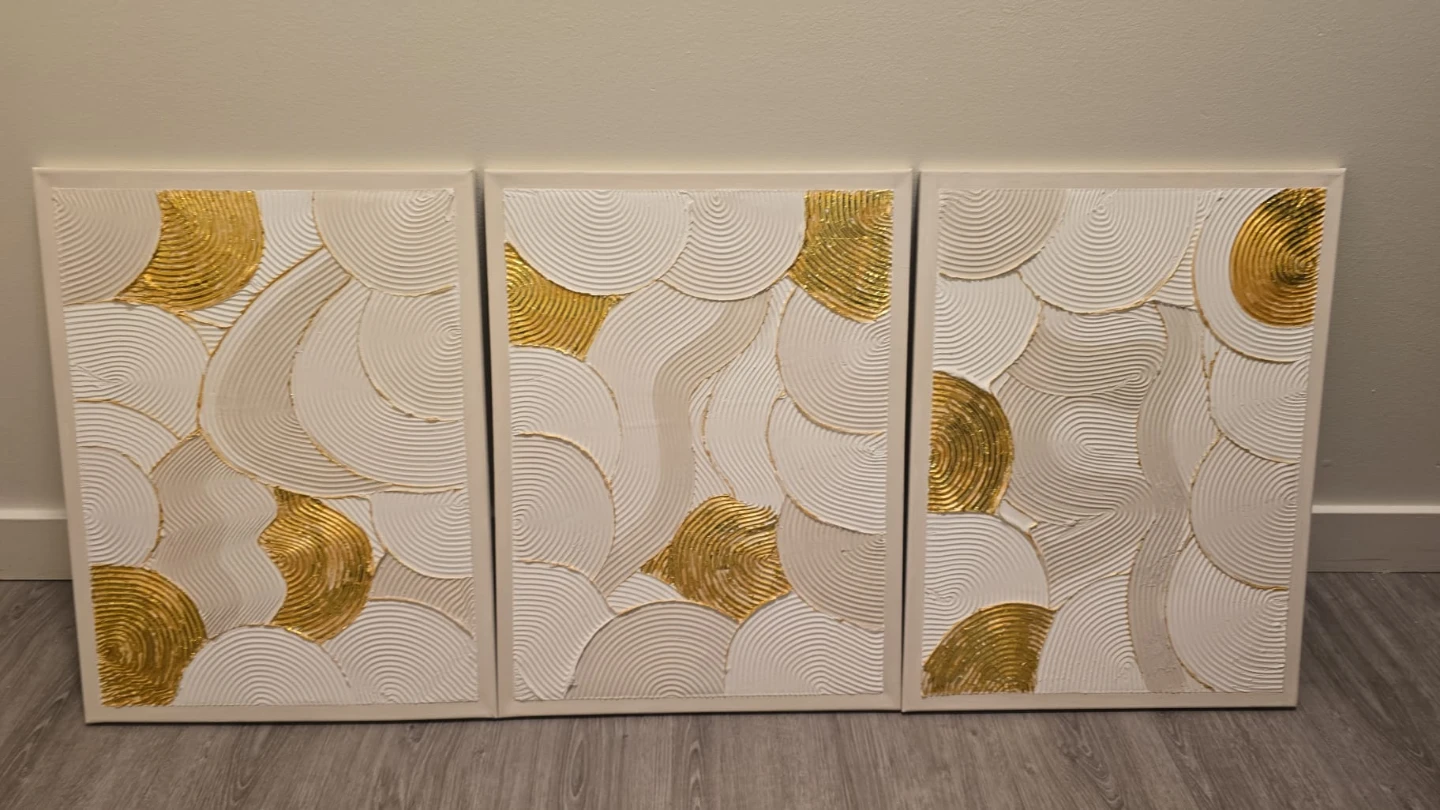 Textured Wall Art Set (3 Pieces)