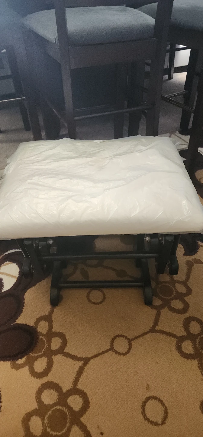 Set of Glider Rocker Chair and ottoman with Cushion Set - photo 2