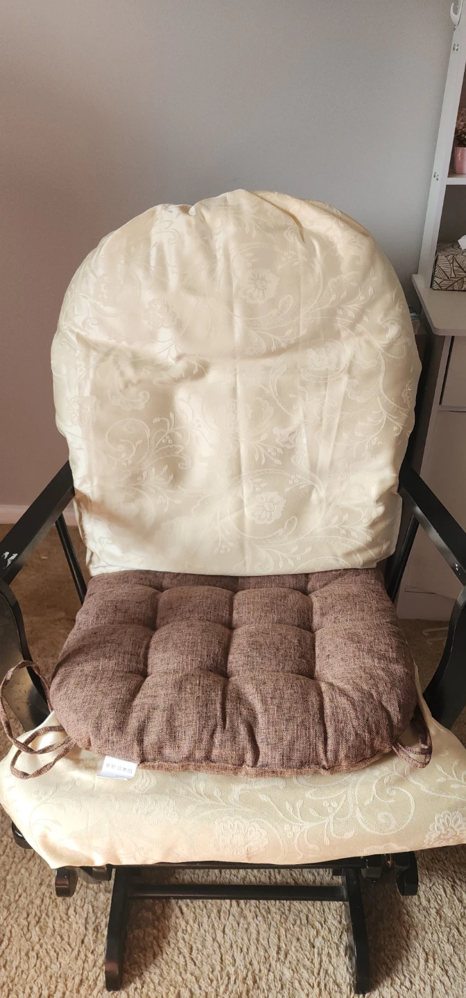 Set of Glider Rocker Chair and ottoman with Cushion Set - photo 3